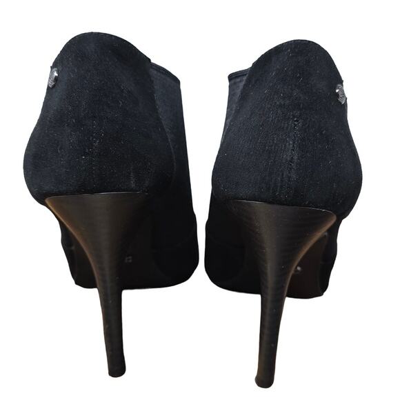 Simply Vera Wang Texitile Faux Suede Upper Black 4" Heeled  Boots 6M - Picture 3 of 10